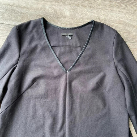 Club Monaco V Neck Satin  Trim Blouse - Picture 9 of 16